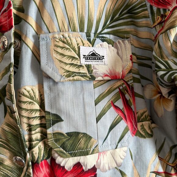 PENFIELD |  Palm Print Mountain Jacket Blue Barn Coat, Gorpcore- Women's Size S - Picture 5 of 7